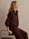 Varley Hawley Half Zip Sweat - Coffee Bean
