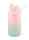 Frank Green 1 Litre Gradient Ceramic Reusable Bottle - Blushed/Mint Gelato
