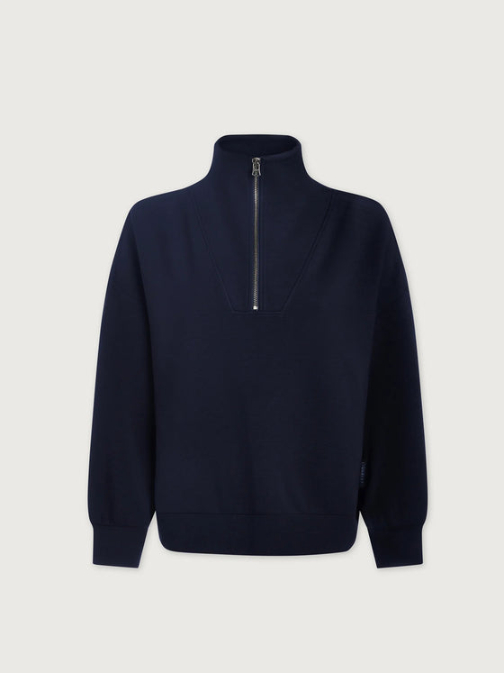 Varley Hawley Half Zip Sweat - Navy
