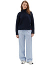 Vacation Club Mock Neck Knit - Navy