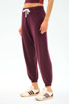 Splits59 Andie Oversized Fleece Sweatpant - Dark Cherry