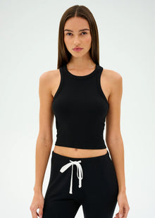  Splits59 Kiki Rib Crop Tank - Black