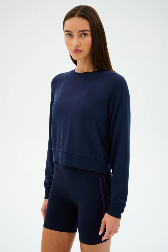 Splits59 Brooks Fleece Long Sleeve Sweatshirt - Indigo