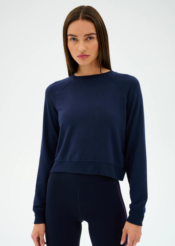 Splits59 Brooks Fleece Long Sleeve Sweatshirt - Indigo
