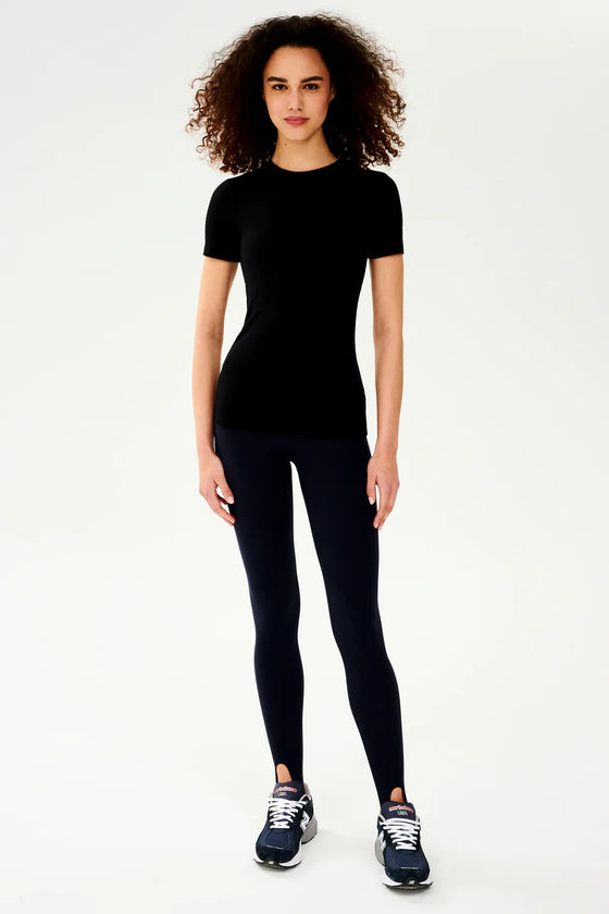 Splits59 Louise Rib Short Sleeve Black