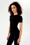 Splits59 Louise Rib Short Sleeve Black