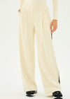 Splits59 Luca Airweight Trouser with Stripe - Creme/Black