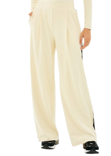  Splits59 Luca Airweight Trouser with Stripe - Creme/Black