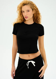  Splits59 Jennie Jersey Tee - Black