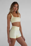 Leelo 4" Sculpt Bike Short - Lemontini