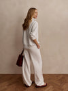 Varley The Wide Leg Pant 28" - Ivory Marl