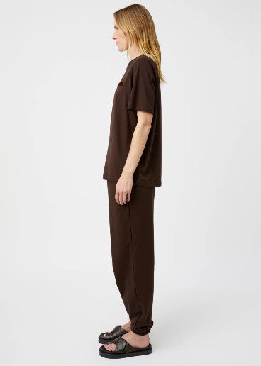 C&M Camilla and Marc Tia Flocking Logo Tee - Bitter Chocolate