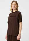 C&M Camilla and Marc Tia Flocking Logo Tee - Bitter Chocolate