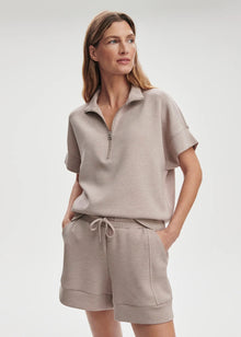  Varley Ritchie Short Sleeve Sweat - Taupe