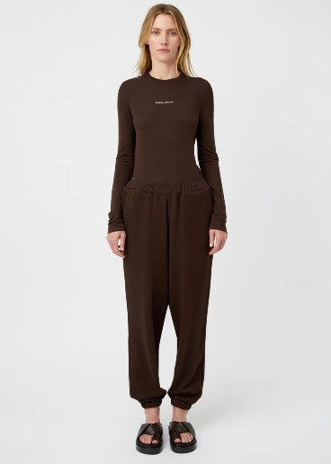 C&M Camilla and Marc Tia Logo Track Pant - Bitter Chocolate