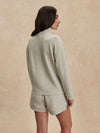 Varley Arlene Zip-Through Sweat - Light Grey Marl