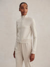 Varley Rufus Cropped Zip Through - Pebble  Marl