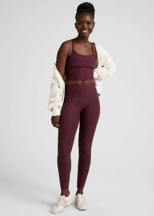  Beyond Yoga Caught In The Midi High Waist Legging - Midnight Burgundy Heather