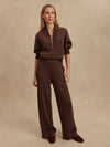 Varley The Wide Leg Pant 30" - Coffee Bean Marl