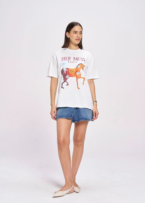 Maku the Label - Her Mess Tee Lucent White