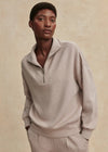 Varley Hawley Half Zip Sweat - Taupe