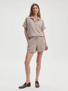 Varley Ritchie Short Sleeve Sweat - Taupe