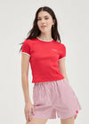 Vacation Shop Cotton Striped Short - Red Stripe