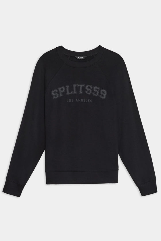 Splits59 Andie Oversized Fleece Varsity Graphic Sweatshirt - Black