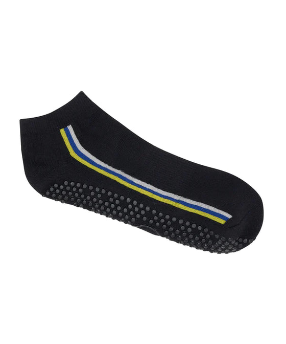 MoveActive Classic Low Rise Grip Socks -Stellar Stripes Black