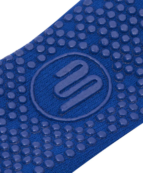 MoveActive Crew Non Slip Grip Socks - Sporty Stripe Indigo