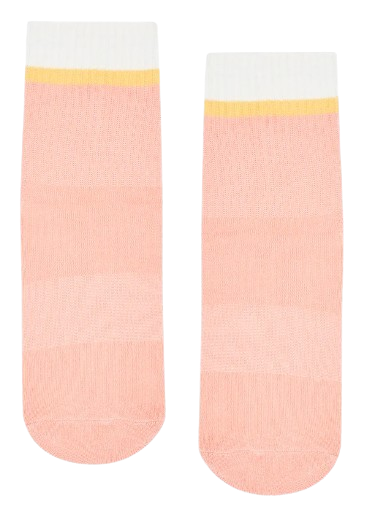 MoveActive Crew Non Slip Grip Socks - Guava Stripes