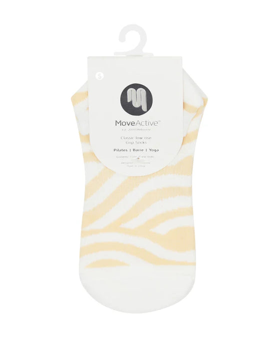 Move Active Classic Lo Rise Grip Socks - Seashell Swirl
