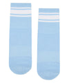 MoveActive Crew Non Slip Grip Socks - Powder Blue Stripes