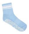 MoveActive Crew Non Slip Grip Socks - Powder Blue Stripes