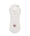 Move Active Classic Low Rise Grip Socks - Whimsy Bow White