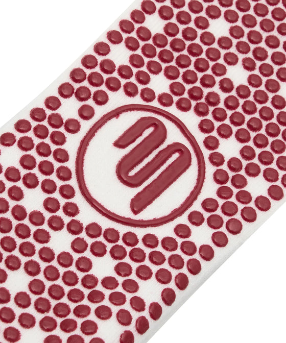 Move Active Classic Low Rise Grip Socks - Whimsy Bow White