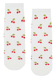  MoveActive Classic Crew Grip Socks - Cherry Pop