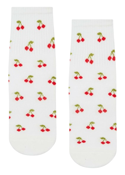 MoveActive Classic Crew Grip Socks - Cherry Pop