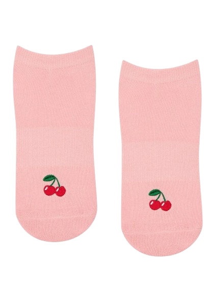 MoveActive Classic Low Rise Grip Socks - Sweet Cherry