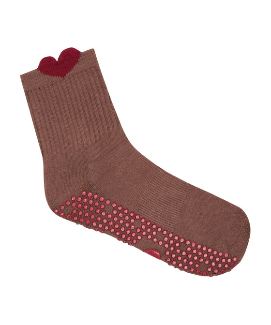 MoveActive Classic Crew Grip Socks - Heartfelt
