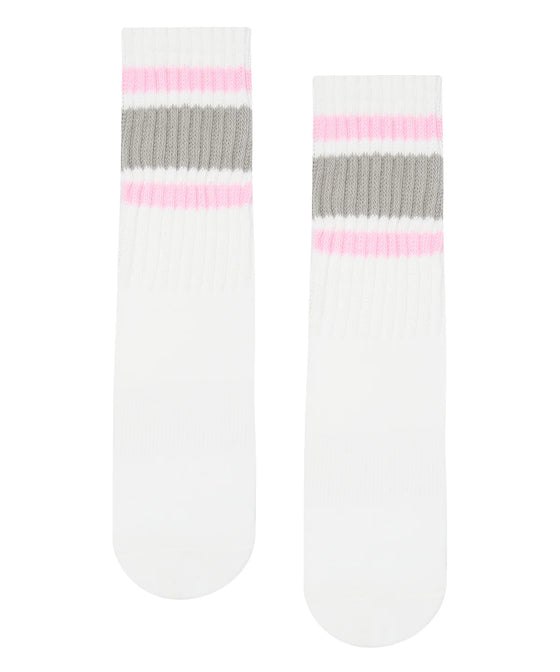 MoveActive Crew Non Slip Grip Socks - 80's Stripe