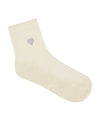 MoveActive Crew Non Slip Grip Socks - Heart Ruffle Oat