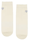 MoveActive Crew Non Slip Grip Socks - Heart Ruffle Oat