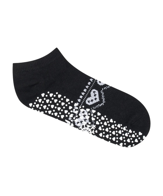 
MoveActive Classic Low Rise Grip Socks - Alpine Heart Midnight