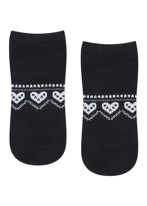 
MoveActive Classic Low Rise Grip Socks - Alpine Heart Midnight