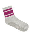MoveActive Crew Non Slip Grip Socks - Marle Fuchsia Stripe