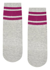 MoveActive Crew Non Slip Grip Socks - Marle Fuchsia Stripe