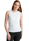 Beyond Yoga Featherweight Your Fit Shirred Tank - White