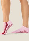 Move Active Classic Low Rise Grip Socks - Racer Pink