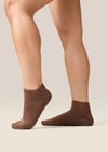 Move Active Classic Low Rise Grip Socks - Heart Vine Brown